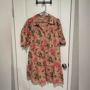 Floral puff sleeve dress